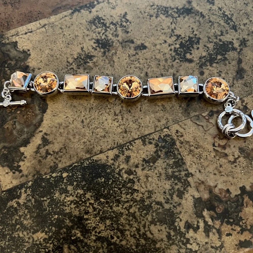 MYKA- RABAT SWAROVSKI Golden Yellow CRYSTAL NECKLACE & Bracelet - Picture 7 of 9